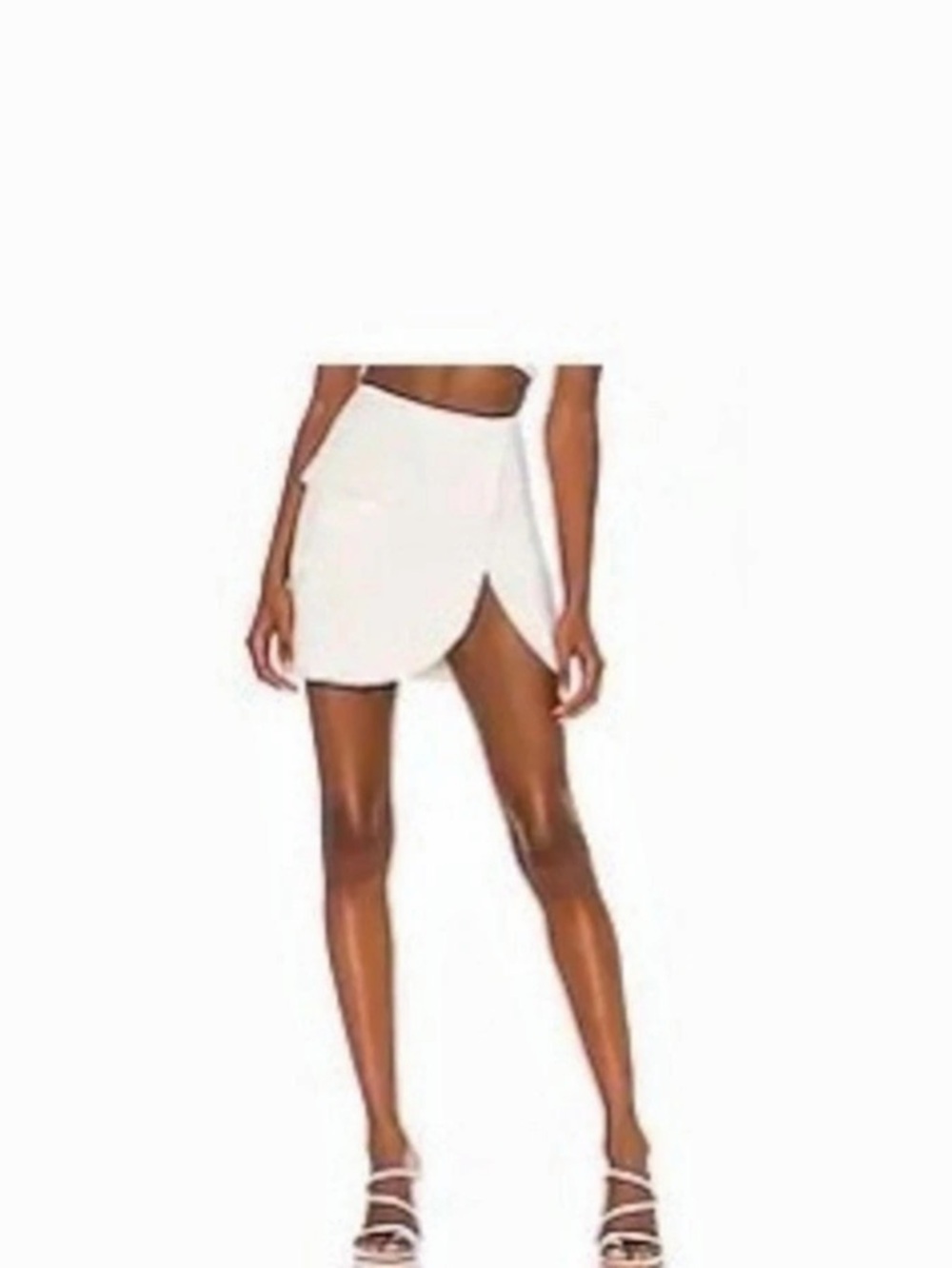NBD Eddie Mini Skirt Asymmetrical White Large